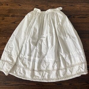 Polo Ralph Lauren White Embroidered Midi Skirt